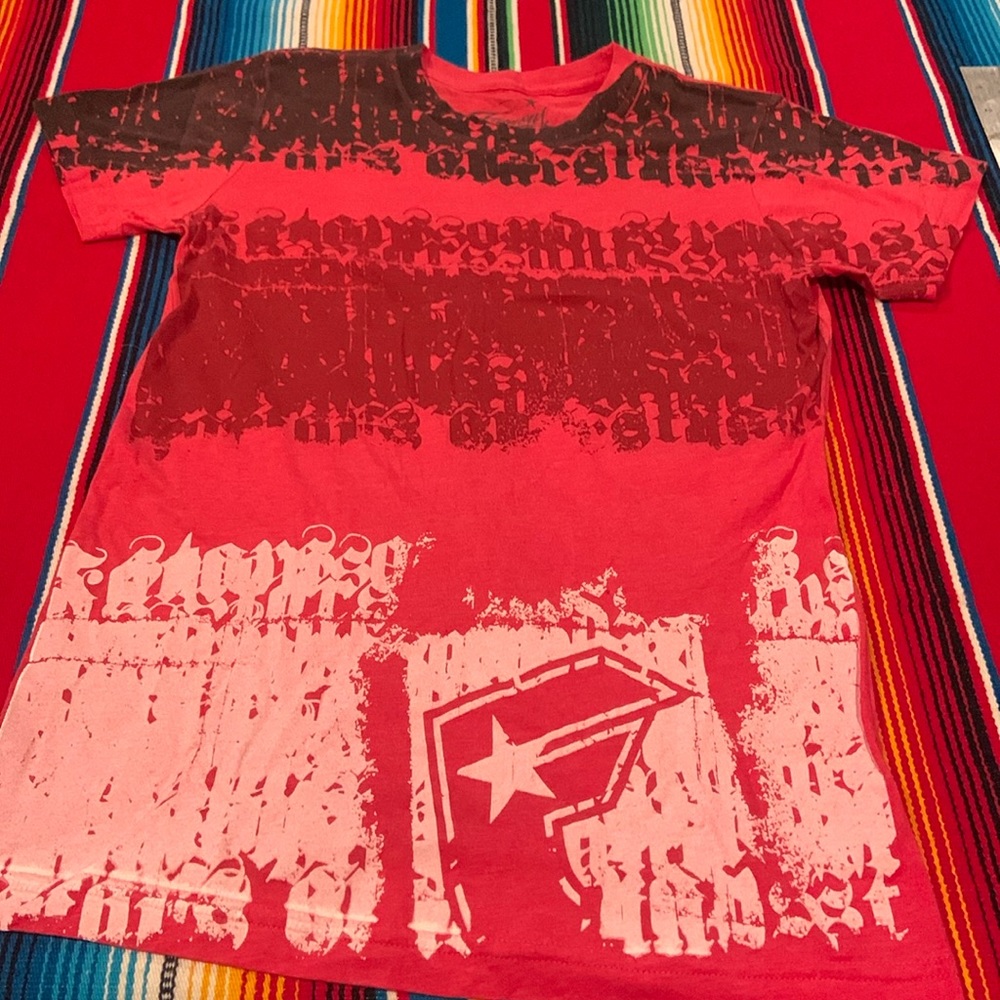 Famous Stars & Straps Short Sleeve Black White Red T-Shirt Large